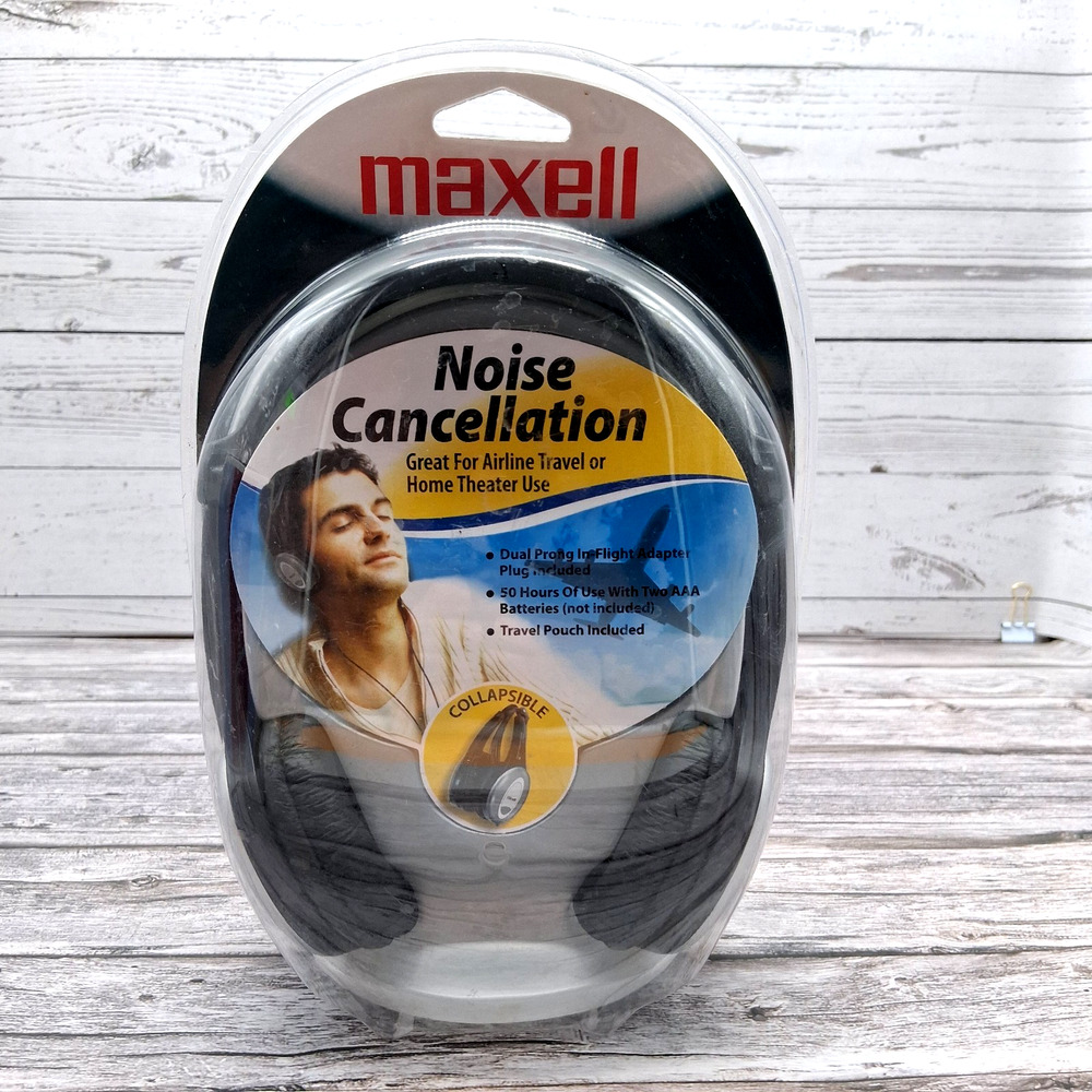 Maxwell Collapsible Lightweight Noise Cancellation Headphone Wired HP/NC111 New